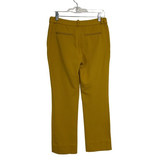 DIANE von FURSTENBERG Women's Pants Nysa Twill Ankle Yellow Mustard Size 4 - Picture 2 of 5